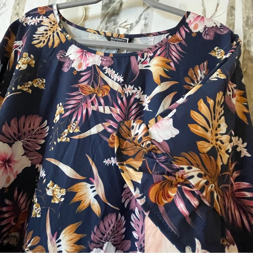 🚨Bloom Chic Floral Dress 22-24 oversized P2P - 30" W-25.5” L; 49'’ - Picture 5 of 8